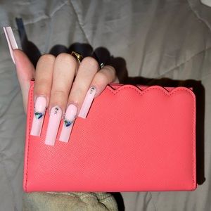 Hot pink medium wallet